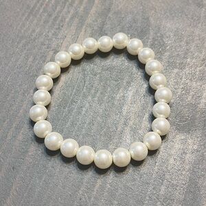 3/$15 Hand Crafted White Faux Pearl Bracelet